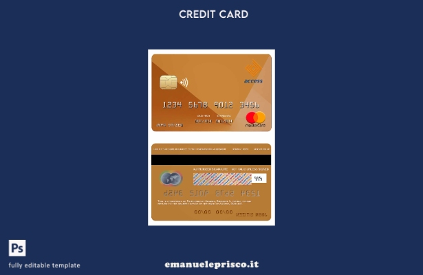 modello di mastercard bancario Burundi Accesso in stile verificato